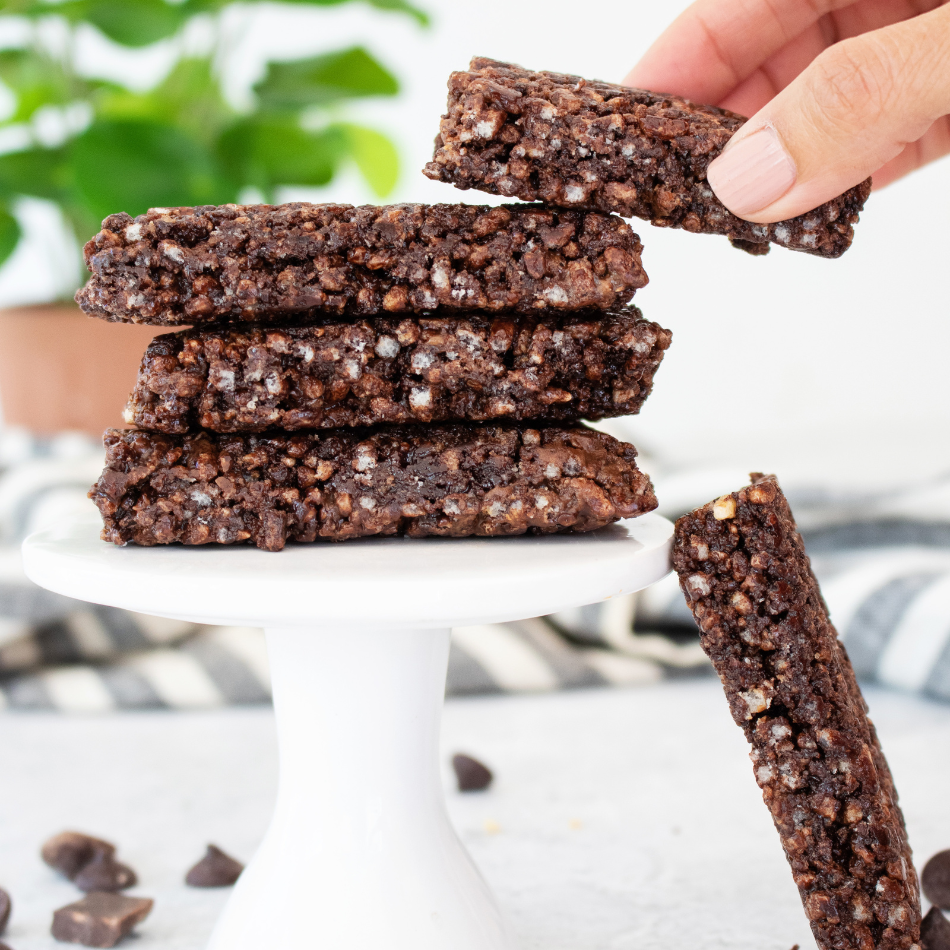 stack of chocolate Mallow Munch