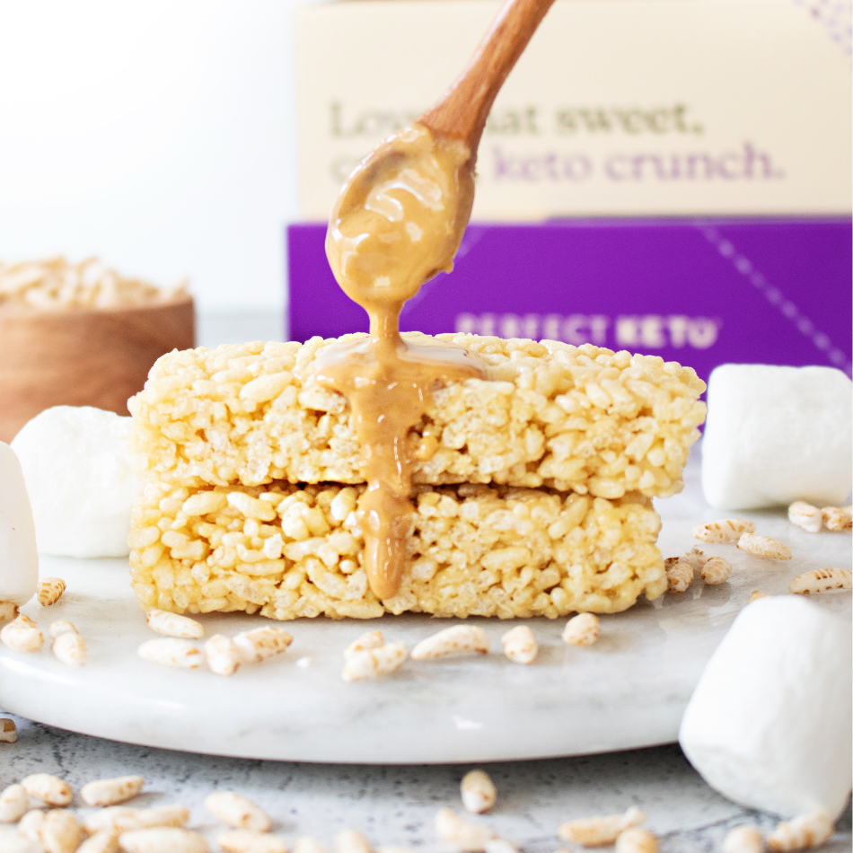 stack of peanut butter mallow munch